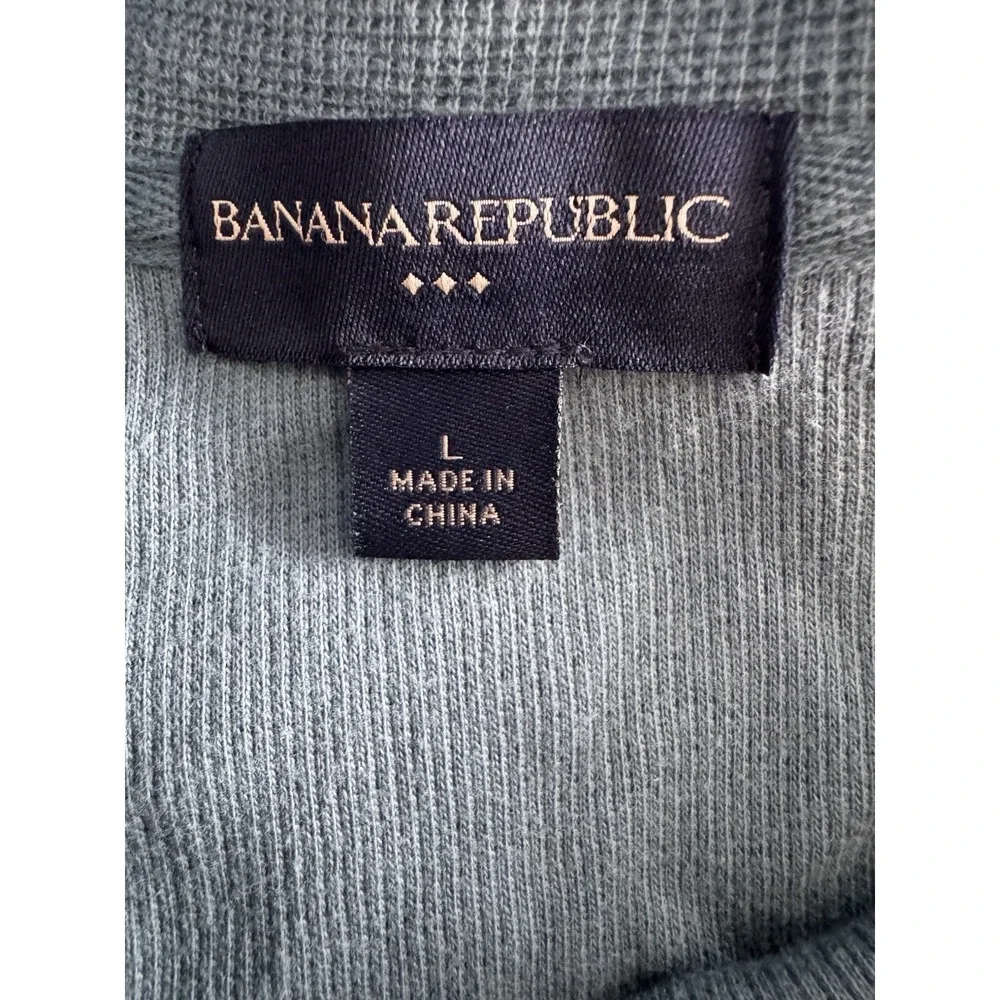 Vintage Banana Republic Men's Pullover Sweater Size Large Green‎ 100% Cotton